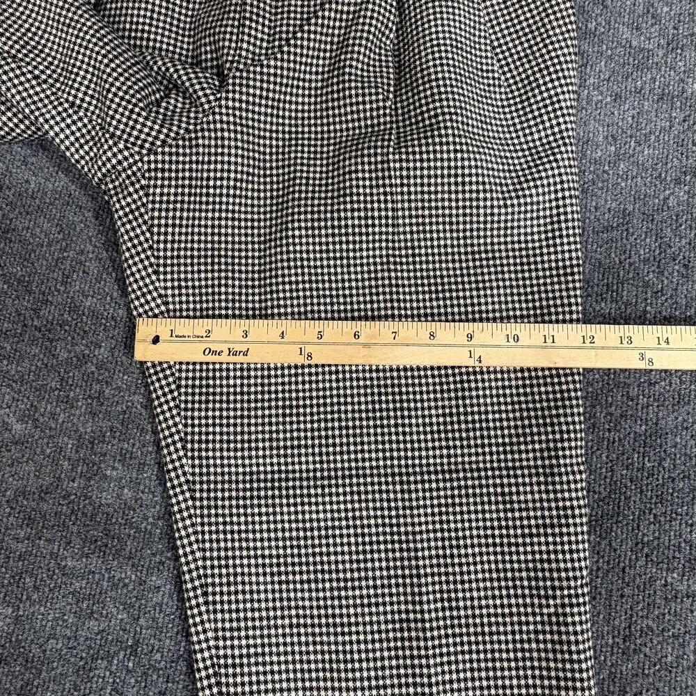 Vintage Savannah Petites Pants Womens Small Houndstooth Pleated Wool Trouser Y2K - Picture 7 of 12